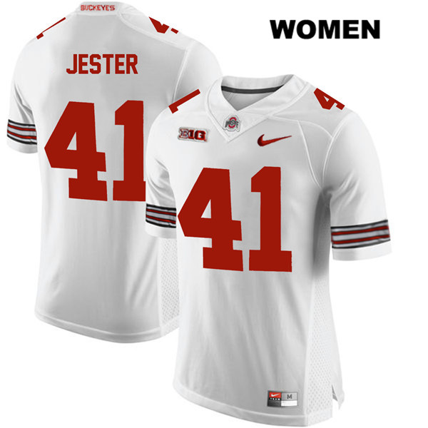 Ohio State Buckeyes Women's Hayden Jester #41 White Authentic Nike College NCAA Stitched Football Jersey KJ19L80MM
